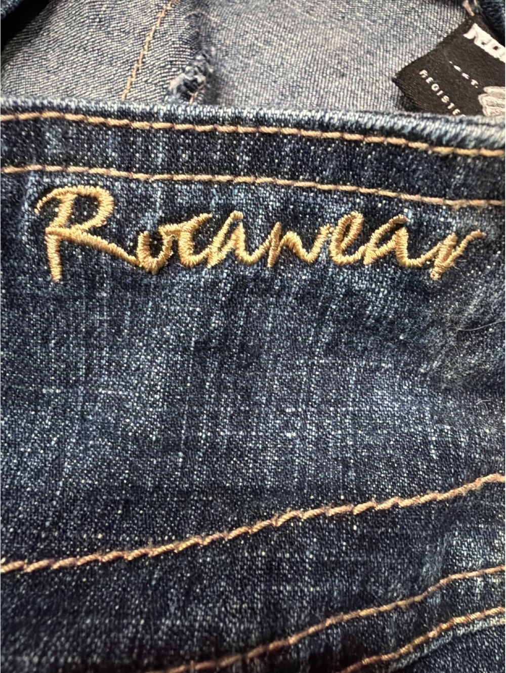 Y2k Rocawear Denim Blue Jean Skirt Size 16 Vintage Midi - Picture 2 of 6